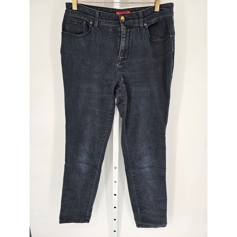 DB Women's Black Cotton Blend Mid Rise Skinny Leg Jeans Size 8
